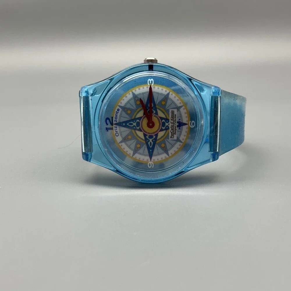 PierCarlo D'Alessio Orizzonte Womens Watch 34mm Translucent Blue New Battery